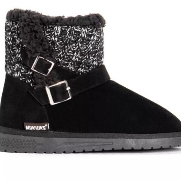 MUK LUKS Black Alyx  New w Tags - Picture 2 of 5